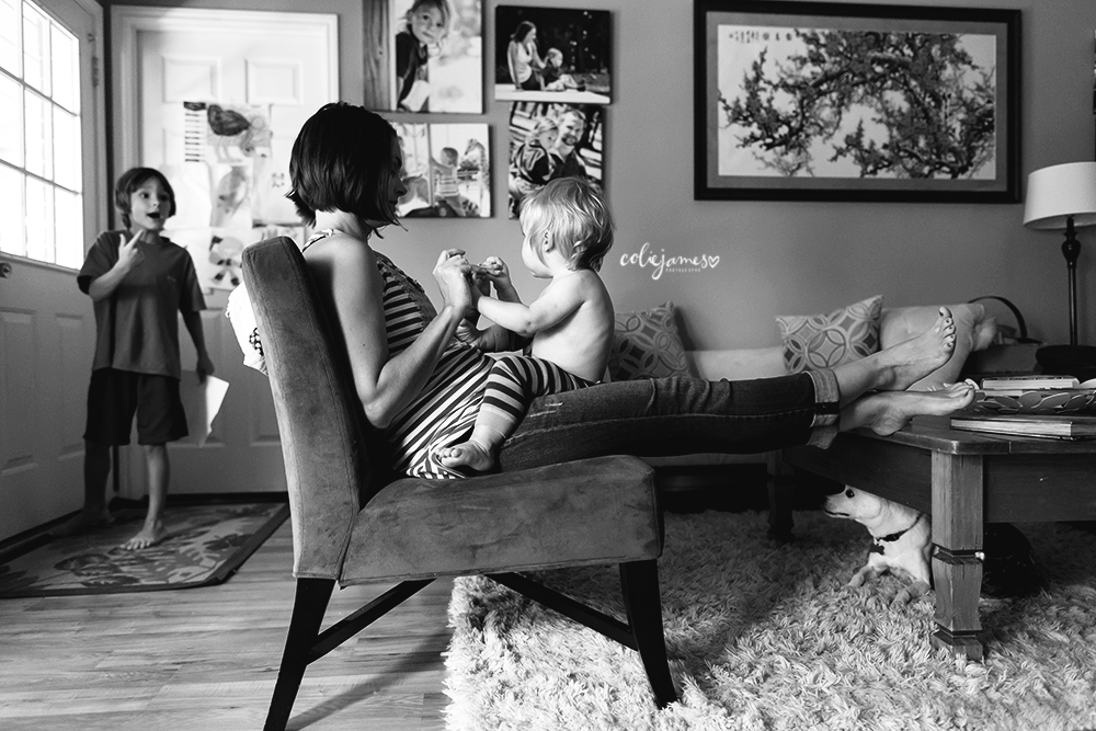 hire a photographer for in home family photography session