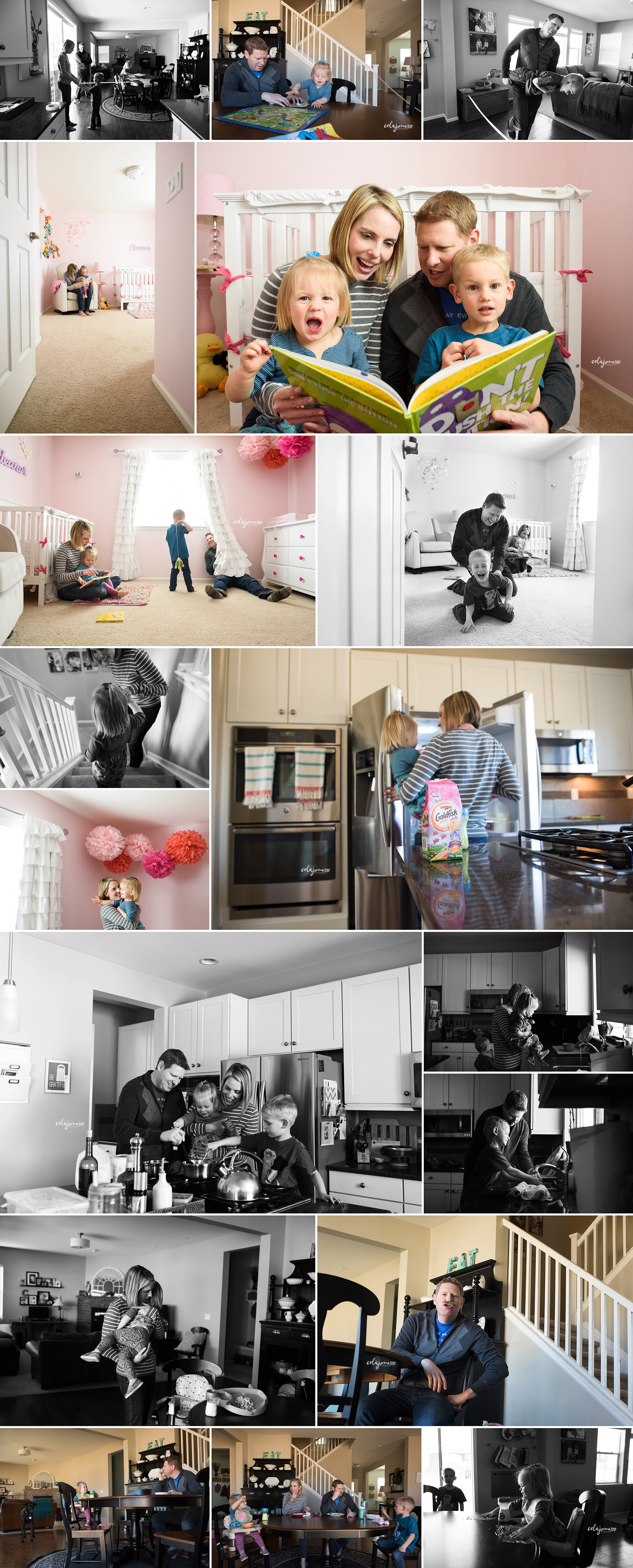 denver family photographer colie james in home session
