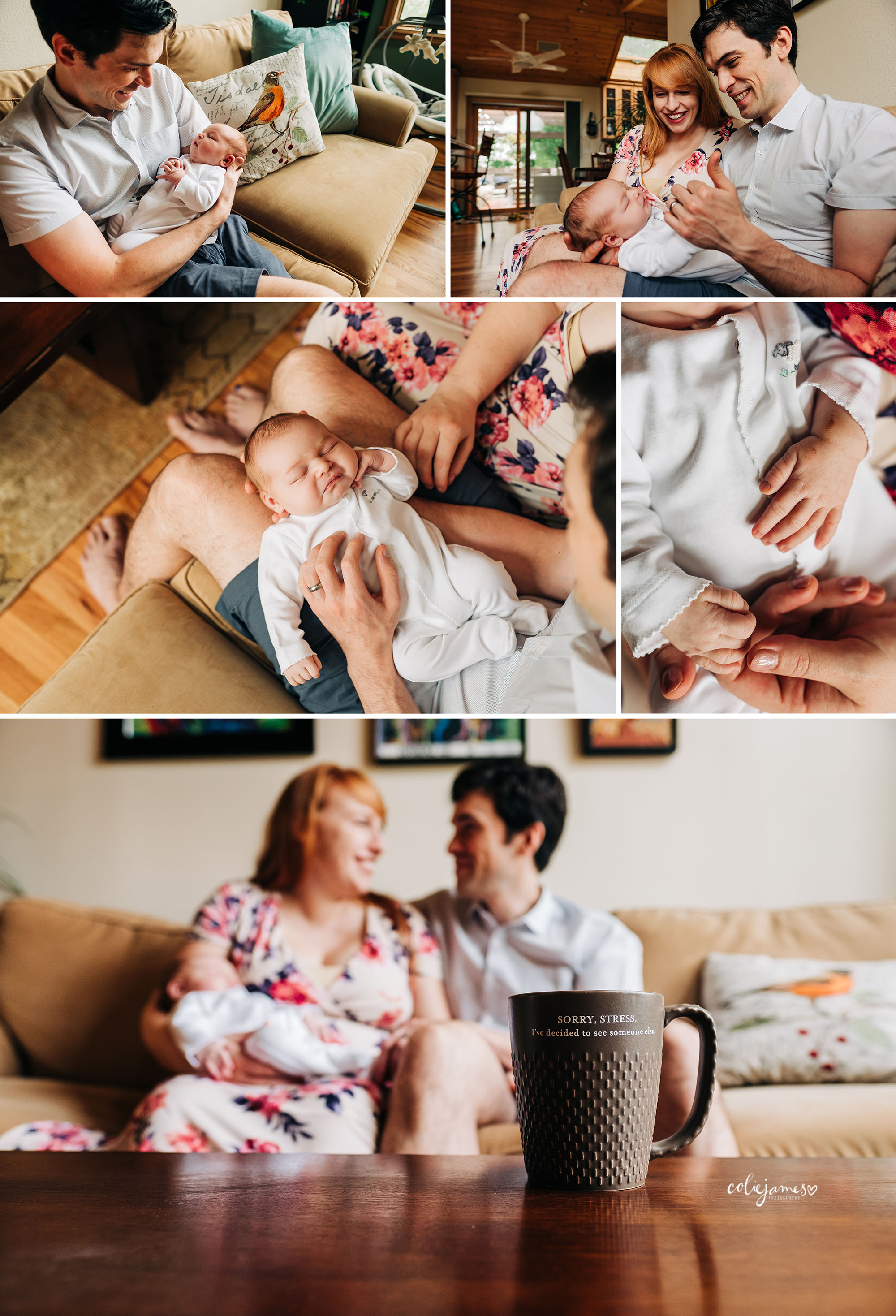 boulder newborn photographer cuddle with baby