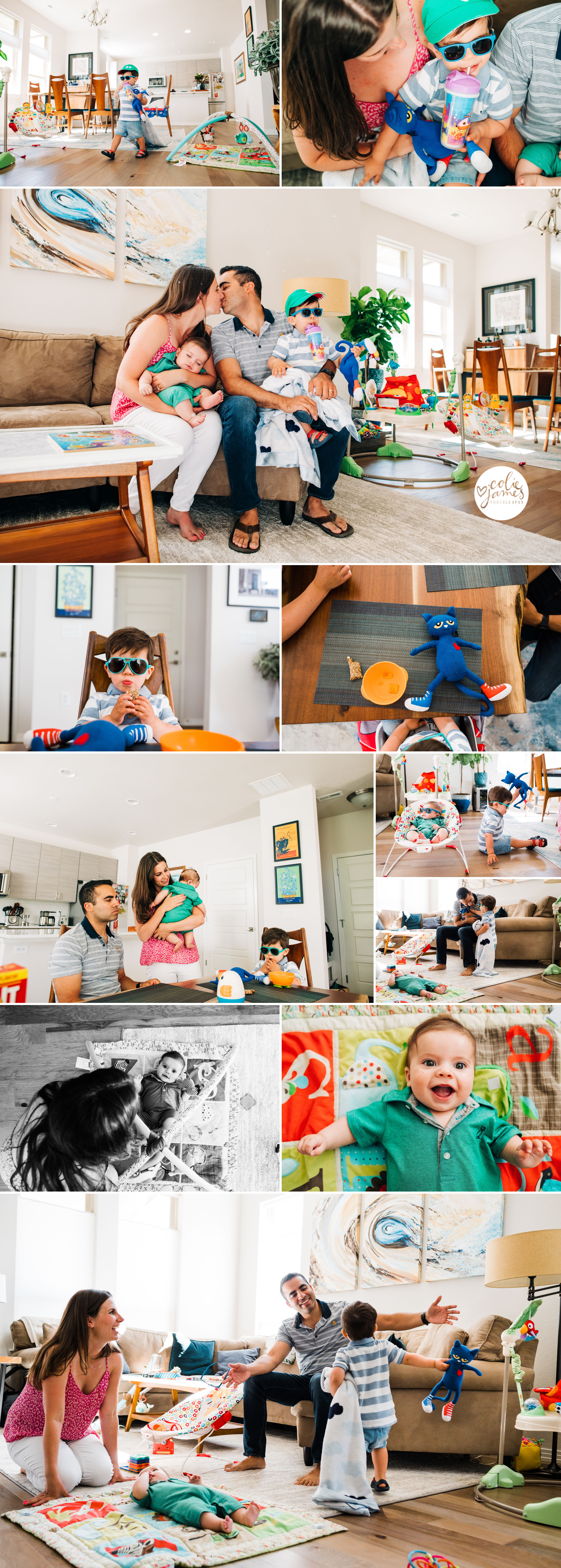 louisville colorado family photographer, family pictures at home, pete the cat